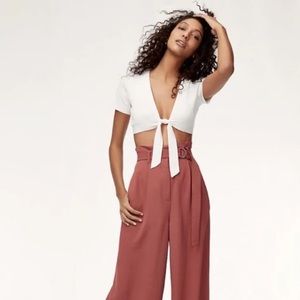 ARITZIA Wilfred Elouan Tie Front Top